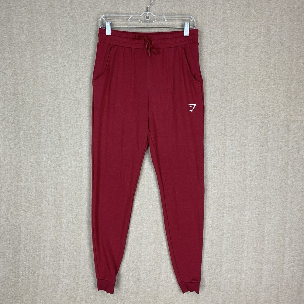 Gymshark Pippa Jogger M Womens Red Training Pants Drawstring Stretch Athletic